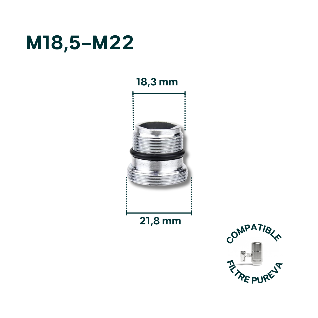 Adaptateur M18,5-M22 pour robinet (inclus)