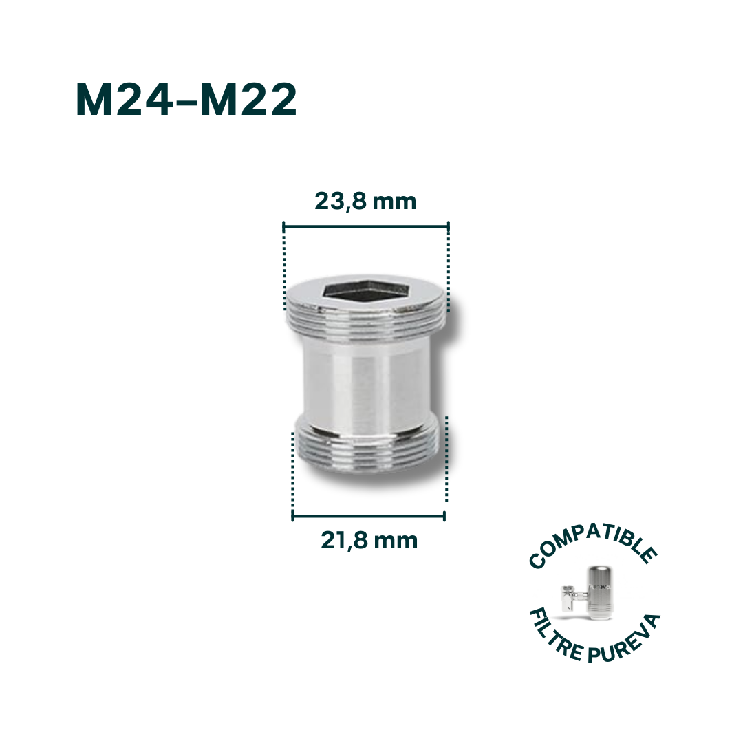 Adaptateur M24-M22 pour robinet (inclus)