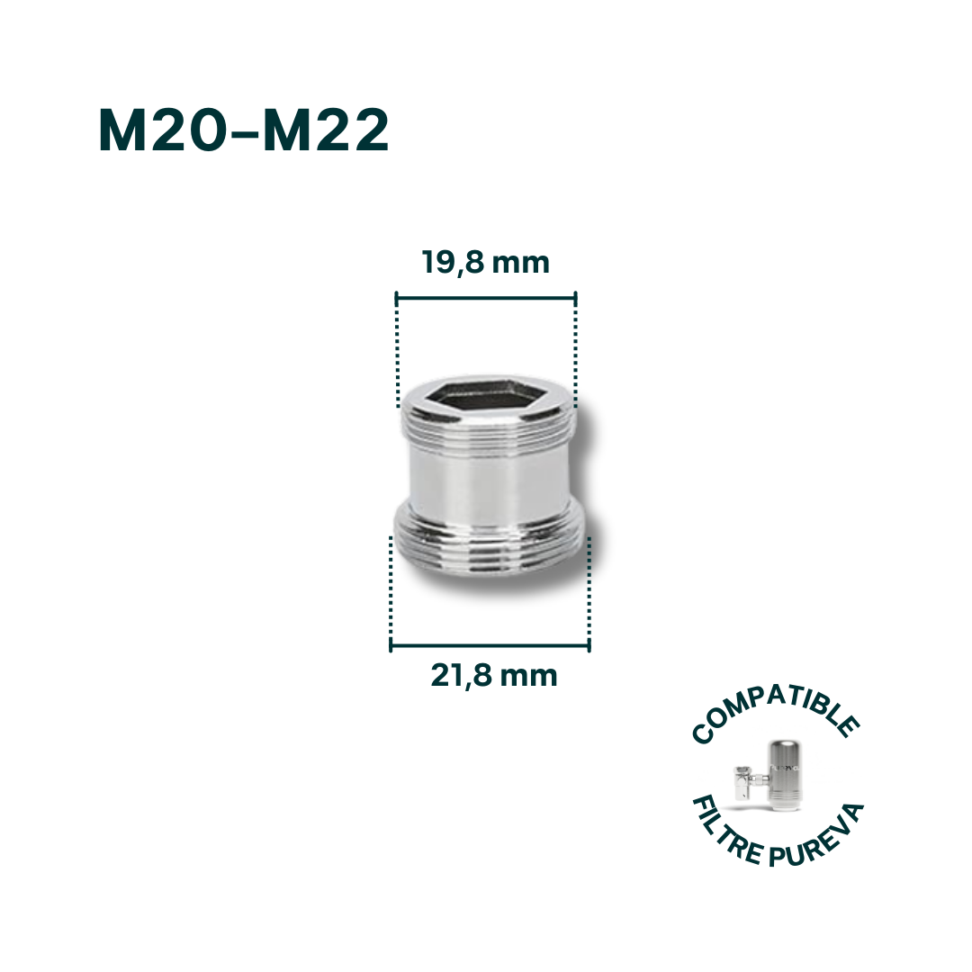 Adaptateur M20-M22 pour robinet