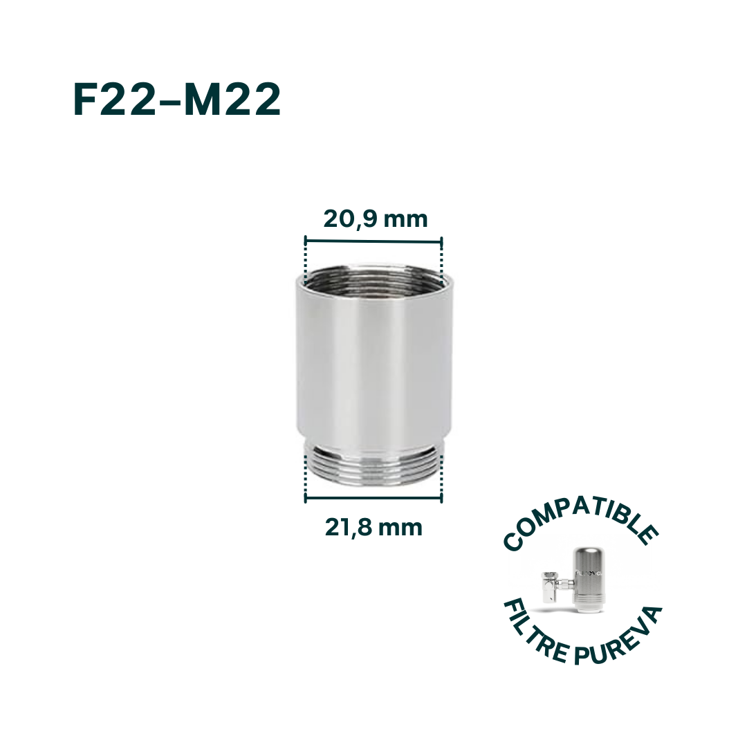 Adaptateur F22-M22 pour robinet (inclus)