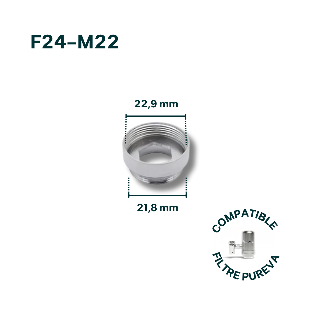 Adaptateur F24-M22 pour robinet (inclus)