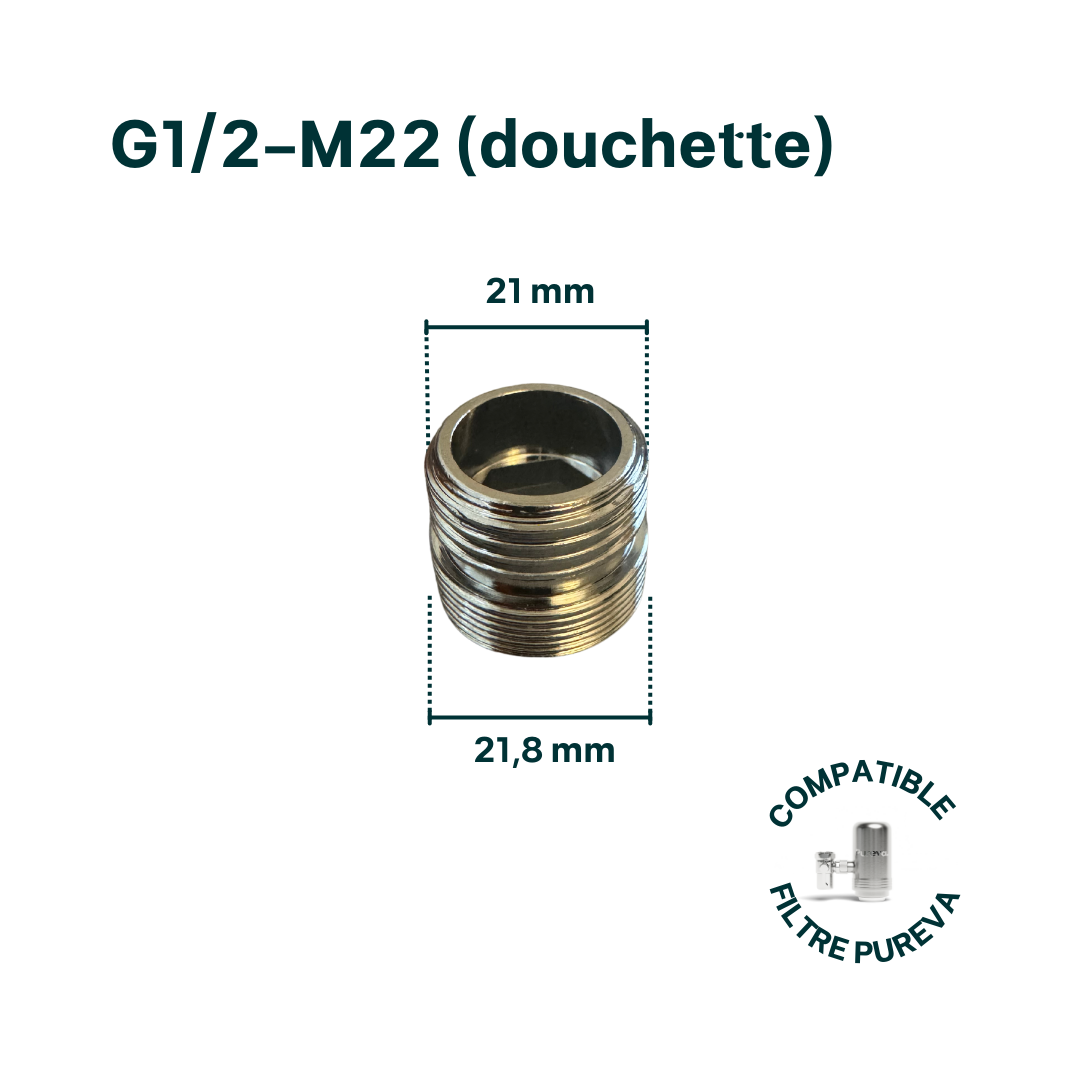 Adaptateur G1/2-M22 pour robinet (inclus)